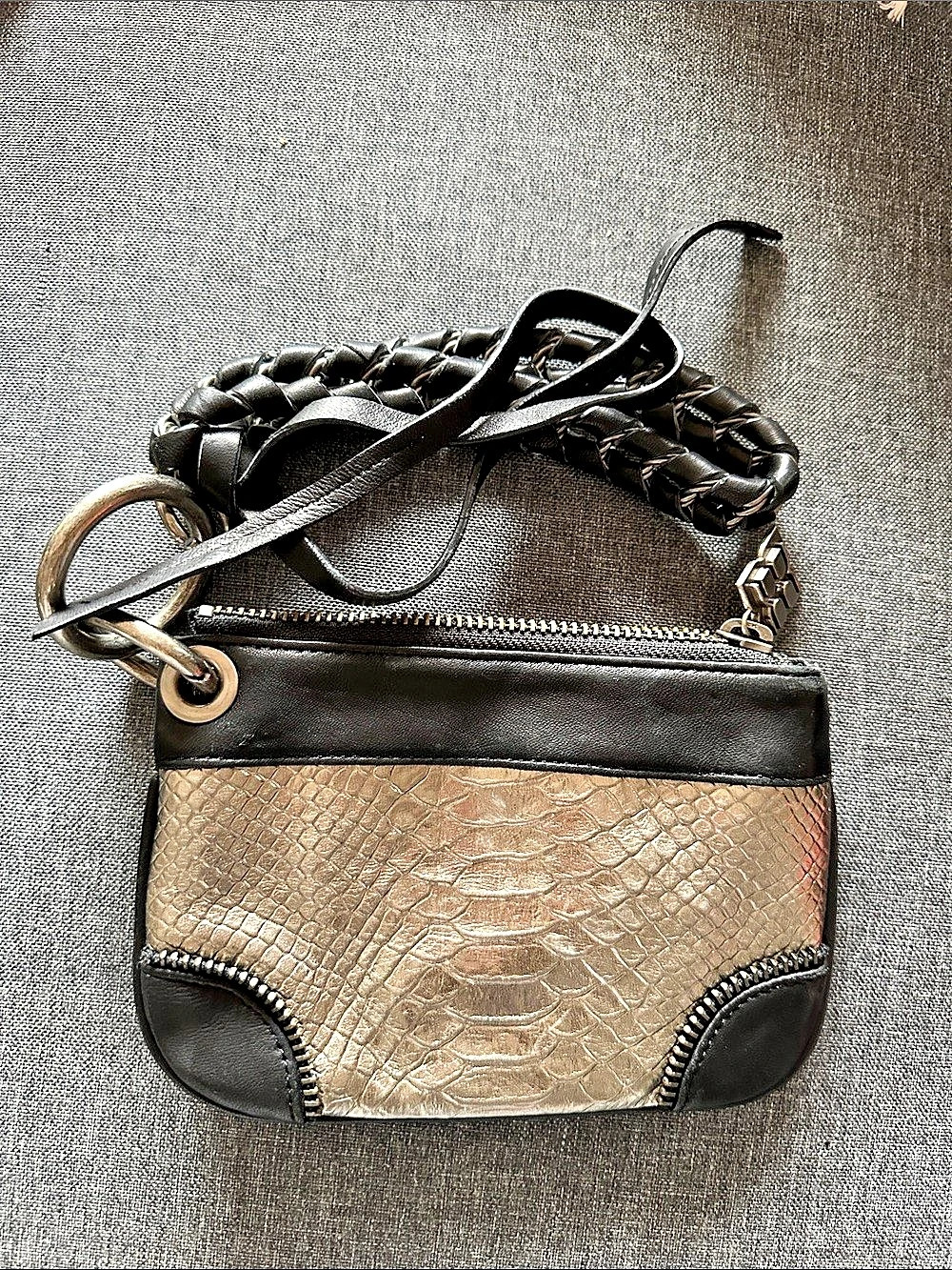 BCBGMAXAZRIA pouch Animal Print Brown & Black